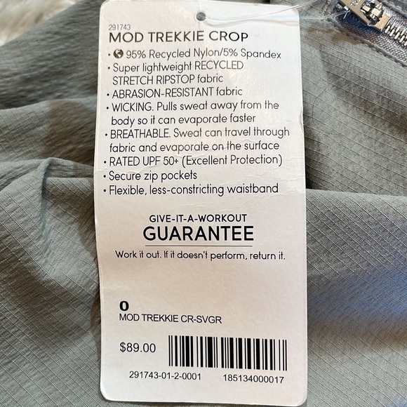 NWT Athleta Mod Trekkie Crop Silver Gray Skinny Pants - Picture 10 of 12